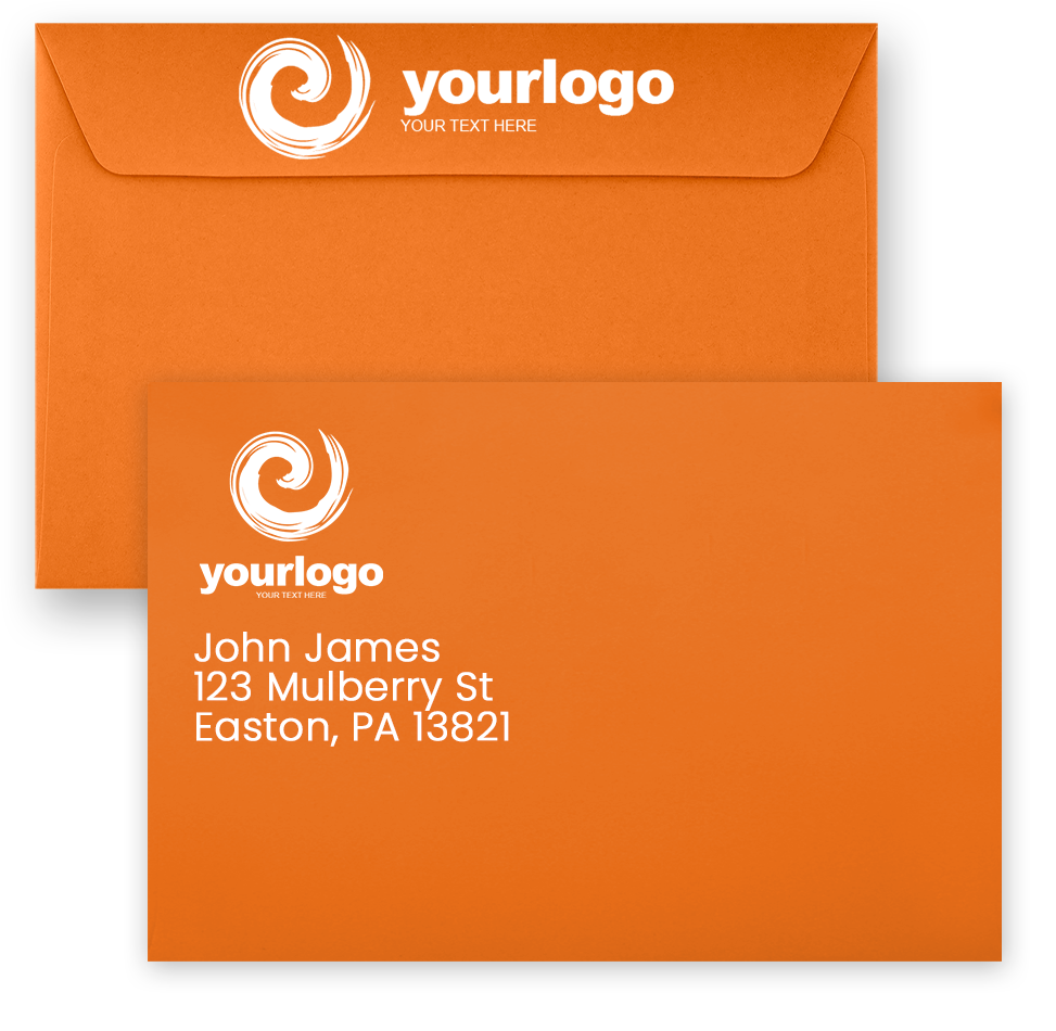 Mandarin Orange 32lb 6 x 9 Booklet Envelopes