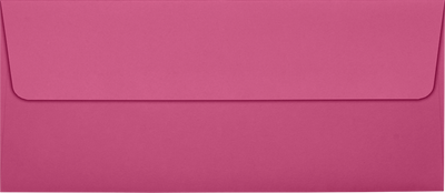 Fuchsia Pink Magenta 32lb #10 Square Flap Envelopes (4 1/8 x 9 1/2) with Peel & Seal
