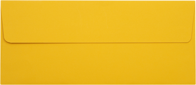 Sunflower Yellow 32lb #10 Square Flap Envelopes (4 1/8 x 9 1/2) with Peel & Seal