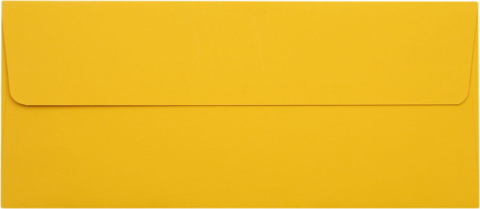 Sunflower Yellow 32lb #10 Square Flap Envelopes (4 1/8 x 9 1/2) with Peel & Seal