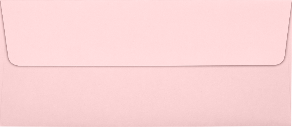 Baby Candy Pink 32lb #10 Square Flap Envelopes (4 1/8 x 9 1/2) with Peel & Seal