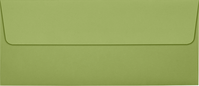 Olive Green 28lb #10 Square Flap Envelopes (4 1/8 x 9 1/2) with Peel & Seal