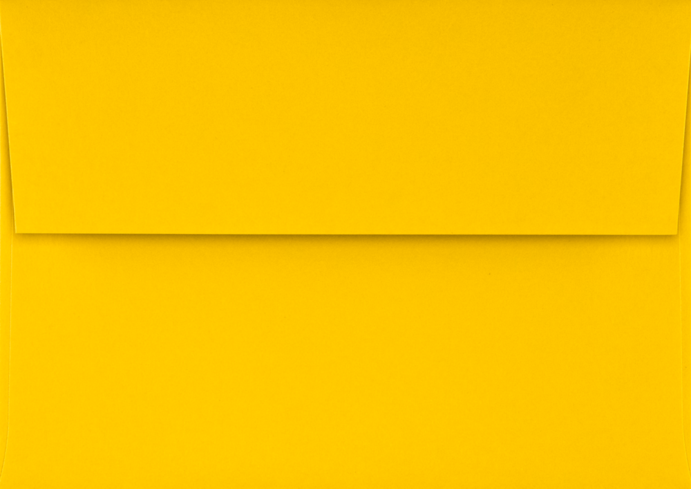 Sunflower Yellow 32lb A1 Invitation Envelopes (3 5/8 x 5 1/8) with Peel & Seal