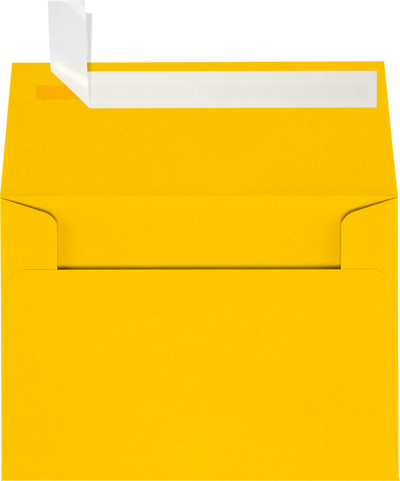 Sunflower Yellow 32lb A1 Invitation Envelopes (3 5/8 x 5 1/8) with Peel & Seal