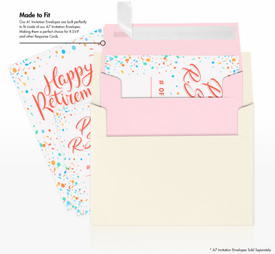 Baby Candy Pink 32lb A1 Invitation Envelopes (3 5/8 x 5 1/8) with Peel & Seal