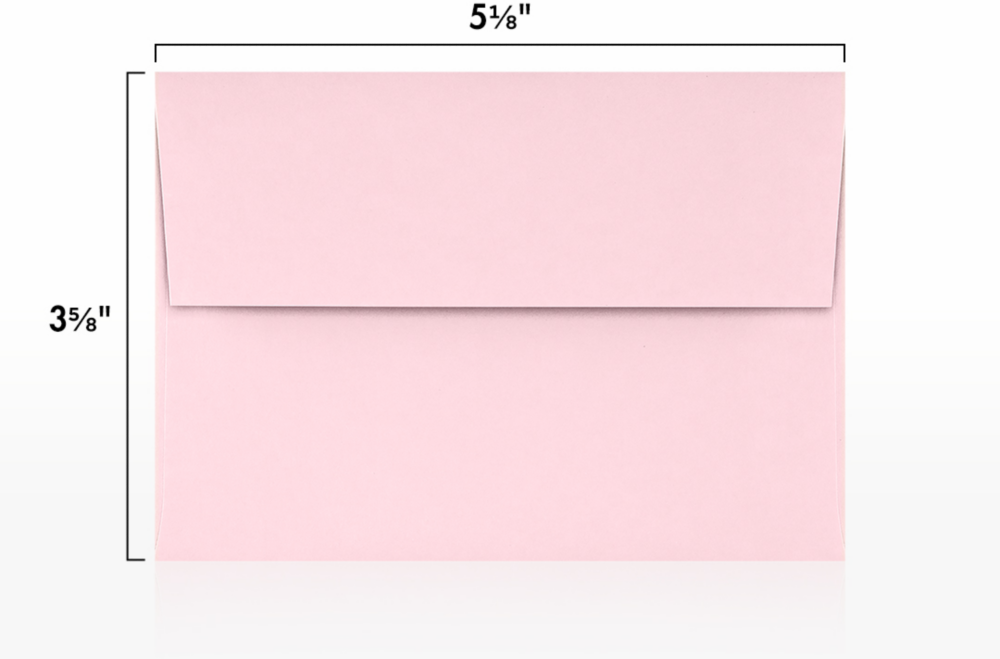 Baby Candy Pink 32lb A1 Invitation Envelopes (3 5/8 x 5 1/8) with Peel & Seal