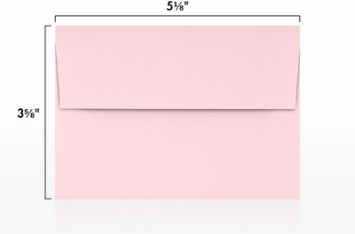 Baby Candy Pink 32lb A1 Invitation Envelopes (3 5/8 x 5 1/8) with Peel & Seal