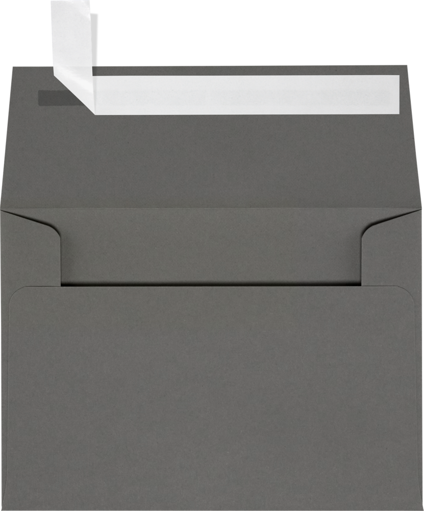 Dark Smoke Gray 32lb A1 Invitation Envelopes (3 5/8 x 5 1/8) with Peel & Seal