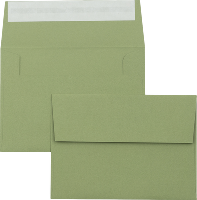 Olive Green 28lb A1 Invitation Envelopes (3 5/8 x 5 1/8) with Peel & Seal