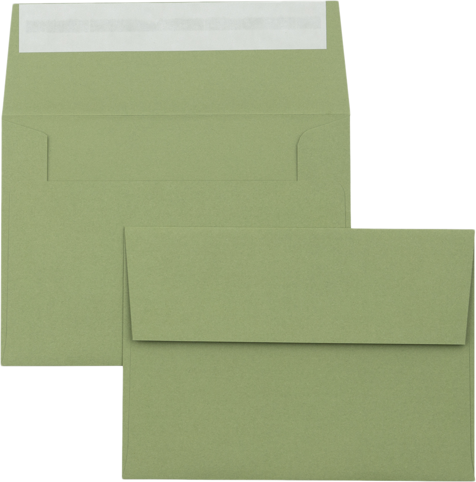 Olive Green 28lb A1 Invitation Envelopes (3 5/8 x 5 1/8) with Peel & Seal