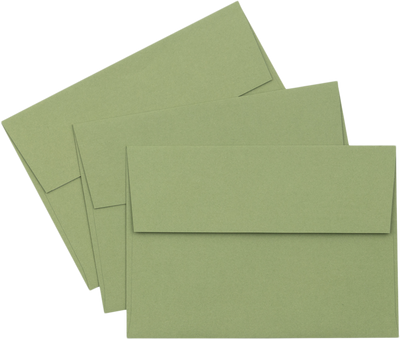 Olive Green 28lb A1 Invitation Envelopes (3 5/8 x 5 1/8) with Peel & Seal