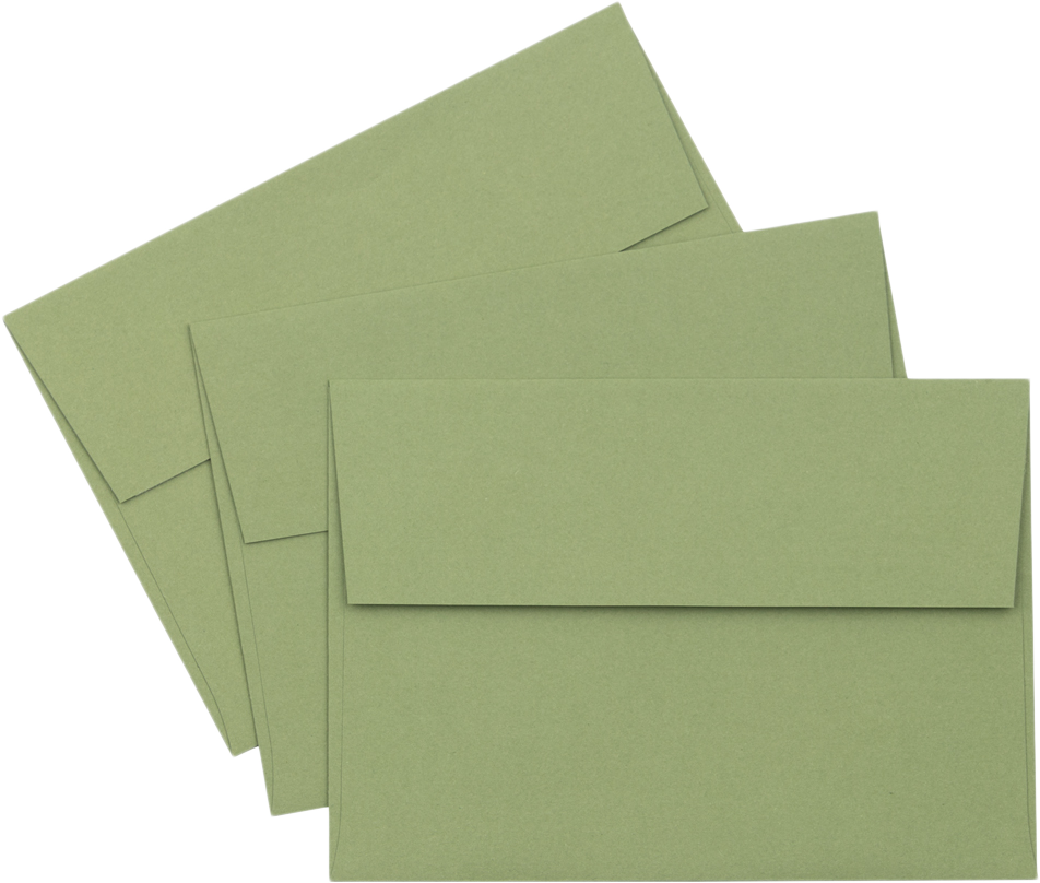Olive Green 28lb A1 Invitation Envelopes (3 5/8 x 5 1/8) with Peel & Seal
