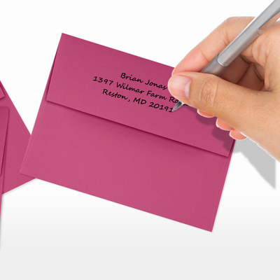 Fuchsia Pink Magenta 32lb A2 Invitation Envelopes (4 3/8 x 5 3/4) with Peel & Seal