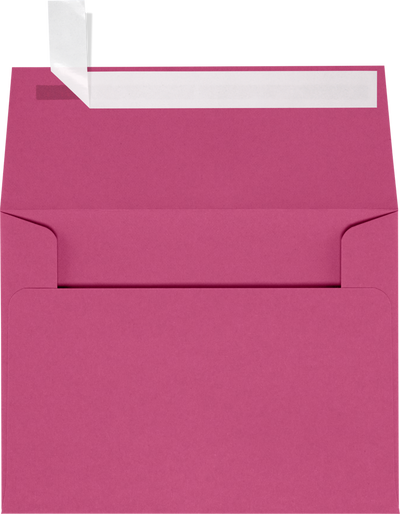 Fuchsia Pink Magenta 32lb A2 Invitation Envelopes (4 3/8 x 5 3/4) with Peel & Seal