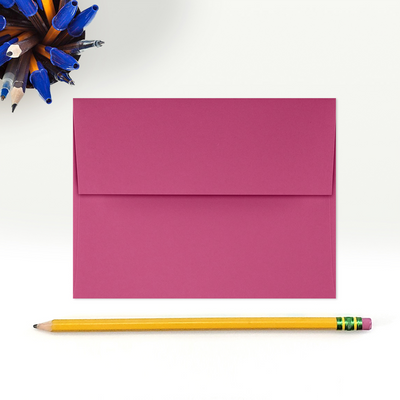 Fuchsia Pink Magenta 32lb A2 Invitation Envelopes (4 3/8 x 5 3/4) with Peel & Seal
