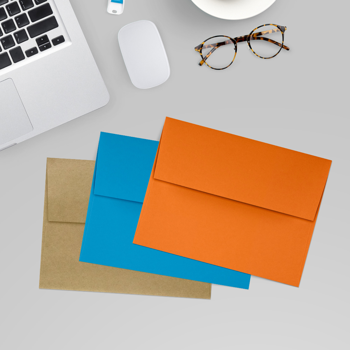 Mandarin Orange 32lb A2 Invitation Envelopes (4 3/8 x 5 3/4) with Peel & Seal
