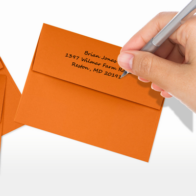 Mandarin Orange 32lb A2 Invitation Envelopes (4 3/8 x 5 3/4) with Peel & Seal
