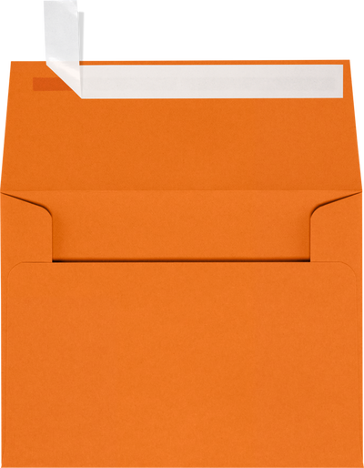 Mandarin Orange 32lb A2 Invitation Envelopes (4 3/8 x 5 3/4) with Peel & Seal