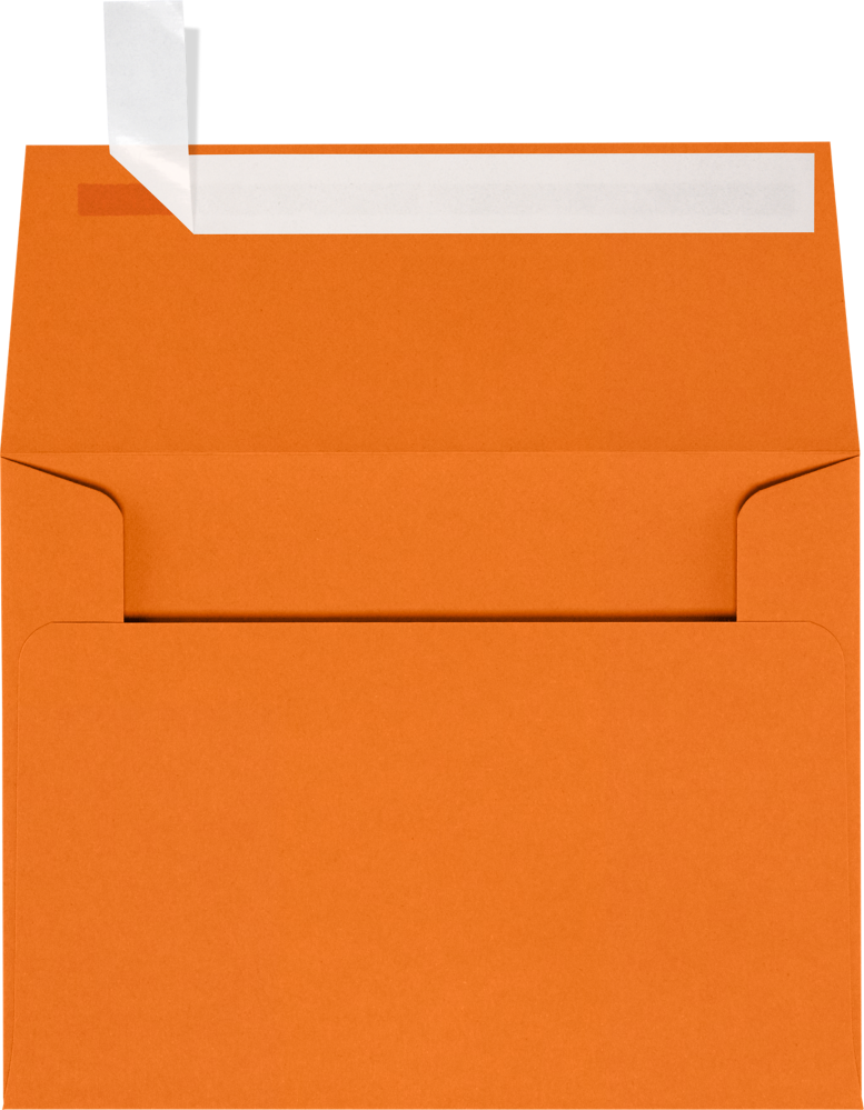 Mandarin Orange 32lb A2 Invitation Envelopes (4 3/8 x 5 3/4) with Peel & Seal