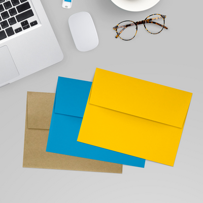 Sunflower Yellow 32lb A2 Invitation Envelopes (4 3/8 x 5 3/4) with Peel & Seal