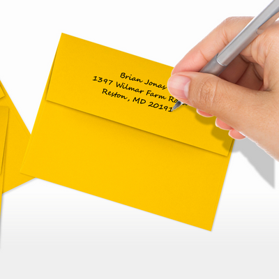 Sunflower Yellow 32lb A2 Invitation Envelopes (4 3/8 x 5 3/4) with Peel & Seal