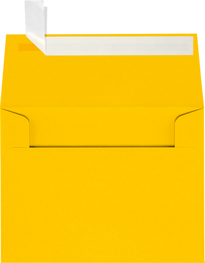 Sunflower Yellow 32lb A2 Invitation Envelopes (4 3/8 x 5 3/4) with Peel & Seal