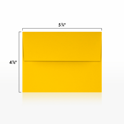 Sunflower Yellow 32lb A2 Invitation Envelopes (4 3/8 x 5 3/4) with Peel & Seal