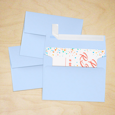 Baby Blue 32lb A2 Invitation Envelopes (4 3/8 x 5 3/4) with Peel & Seal