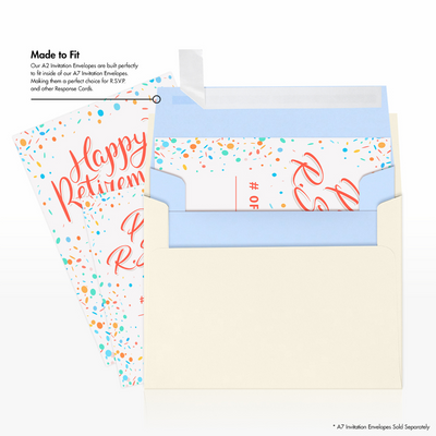 Baby Blue 32lb A2 Invitation Envelopes (4 3/8 x 5 3/4) with Peel & Seal