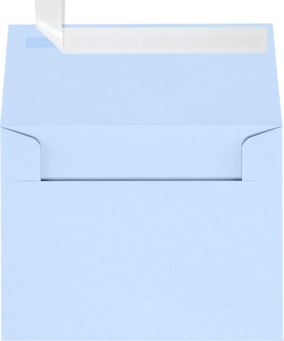 Baby Blue 32lb A2 Invitation Envelopes (4 3/8 x 5 3/4) with Peel & Seal