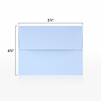 Baby Blue 32lb A2 Invitation Envelopes (4 3/8 x 5 3/4) with Peel & Seal