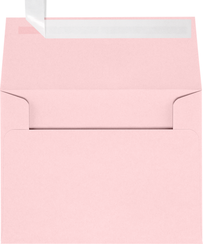 Baby Candy Pink 32lb A2 Invitation Envelopes (4 3/8 x 5 3/4) with Peel & Seal