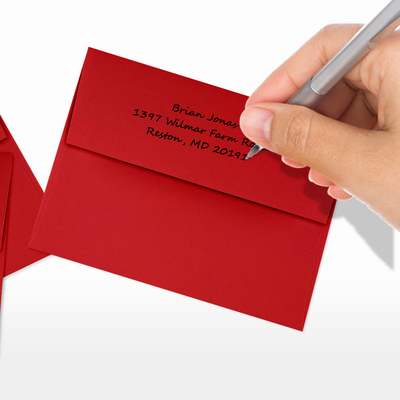 Red 32lb A2 Invitation Envelopes (4 3/8 x 5 3/4) with Peel & Seal