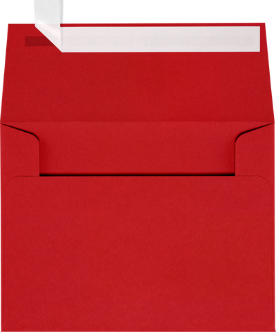 Red 32lb A2 Invitation Envelopes (4 3/8 x 5 3/4) with Peel & Seal
