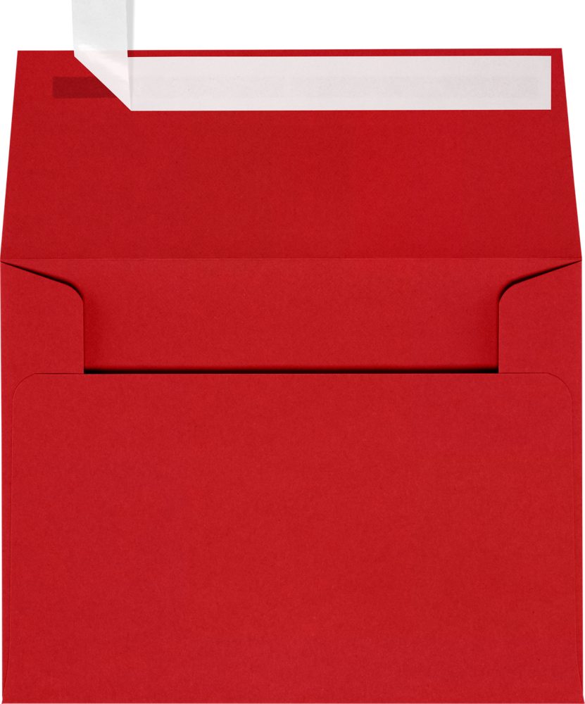 Red 32lb A2 Invitation Envelopes (4 3/8 x 5 3/4) with Peel & Seal