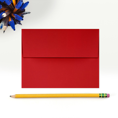 Red 32lb A2 Invitation Envelopes (4 3/8 x 5 3/4) with Peel & Seal