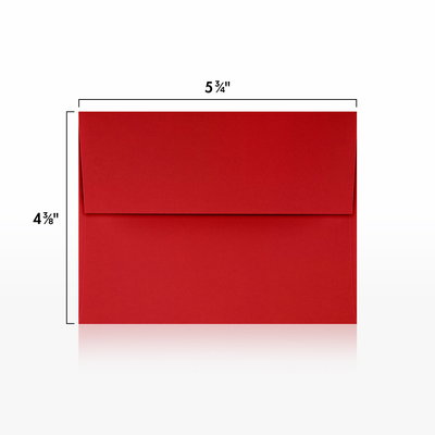Red 32lb A2 Invitation Envelopes (4 3/8 x 5 3/4) with Peel & Seal