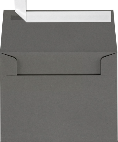 Dark Smoke Gray 32lb A2 Invitation Envelopes (4 3/8 x 5 3/4) with Peel & Seal