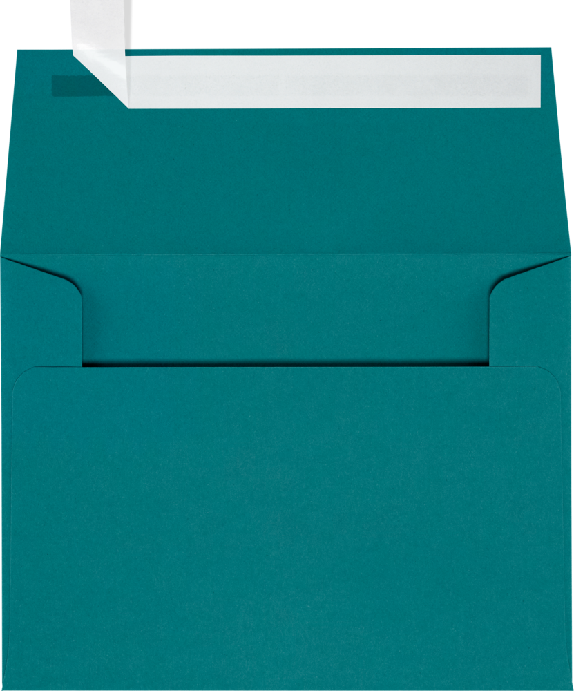 Teal Blue 32lb A2 Invitation Envelopes (4 3/8 x 5 3/4) with Peel & Seal