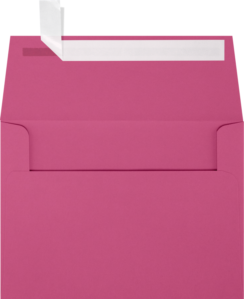 Fuchsia Pink Magenta 32lb A6 Invitation Envelopes (4 3/4 x 6 1/2) with Peel & Seal