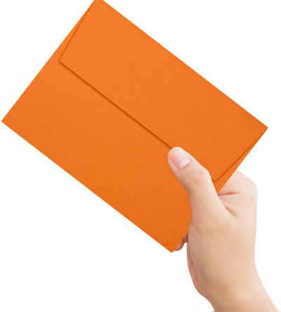 Mandarin Orange 32lb A6 Invitation Envelopes (4 3/4 x 6 1/2) with Peel & Seal