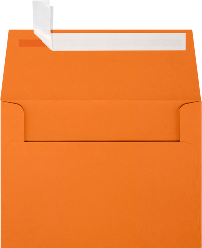 Mandarin Orange 32lb A6 Invitation Envelopes (4 3/4 x 6 1/2) with Peel & Seal