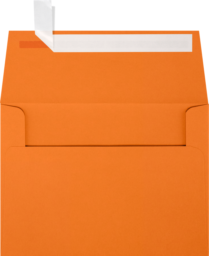 Mandarin Orange 32lb A6 Invitation Envelopes (4 3/4 x 6 1/2) with Peel & Seal