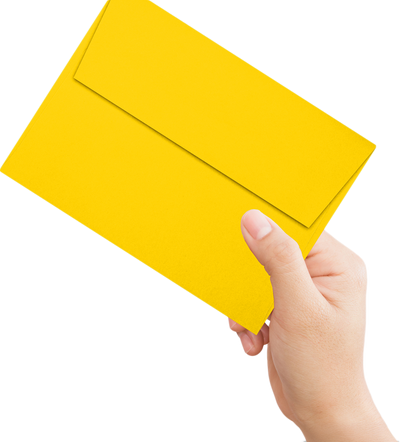Sunflower Yellow 32lb A6 Invitation Envelopes (4 3/4 x 6 1/2) with Peel & Seal