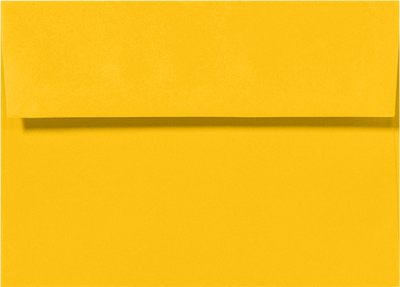 Sunflower Yellow 32lb A6 Invitation Envelopes (4 3/4 x 6 1/2) with Peel & Seal