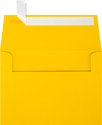 Sunflower Yellow 32lb A6 Invitation Envelopes (4 3/4 x 6 1/2) with Peel & Seal