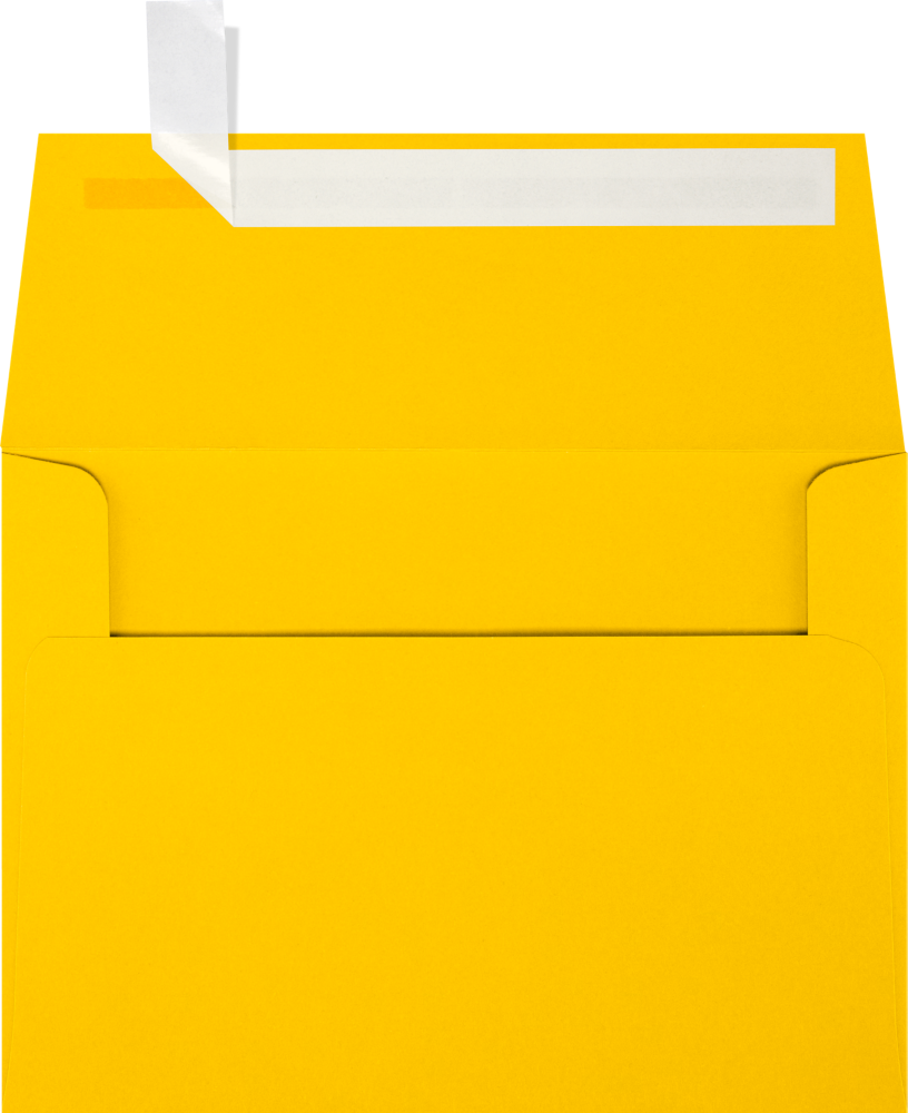 Sunflower Yellow 32lb A6 Invitation Envelopes (4 3/4 x 6 1/2) with Peel & Seal