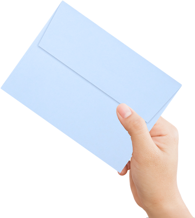 Baby Blue 32lb A6 Invitation Envelopes (4 3/4 x 6 1/2) with Peel & Seal