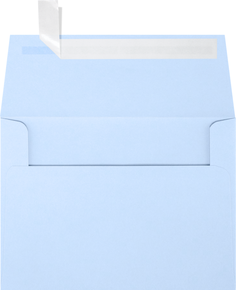 Baby Blue 32lb A6 Invitation Envelopes (4 3/4 x 6 1/2) with Peel & Seal