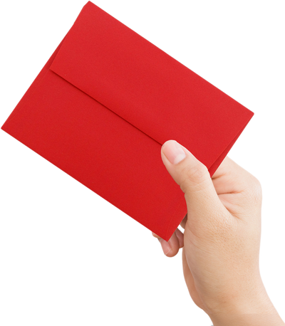Red 32lb A6 Invitation Envelopes (4 3/4 x 6 1/2) with Peel & Seal